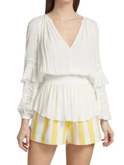 L'AGENCE Brigitta Ruffled Blouse 9 L'AGENCE Brigitta Ruffled Blouse -Outlet L'AGENCE Store unnamed file 1043