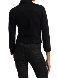 L'AGENCE Janelle Slim-Fit Raw-Hem Denim Jacket 4 L'AGENCE Janelle Slim-Fit Raw-Hem Denim Jacket -Outlet L'AGENCE Store unnamed file 1088