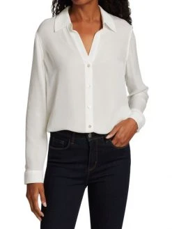 L'AGENCE Nina Silk Blouse Ivory 2 L'AGENCE Nina Silk Blouse Ivory -Outlet L'AGENCE Store unnamed file 1123
