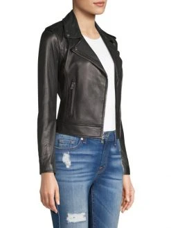 L'AGENCE The Biker Cutwork Leather Moto Jacket Diva Pink -Outlet L'AGENCE Store unnamed file 1164