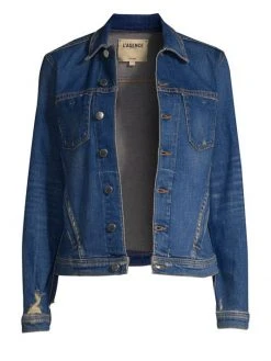 L'AGENCE Celine Distressed Denim Jacket
