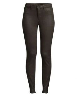 L'AGENCE Margot High-Rise Coated Skinny Ankle Jeans