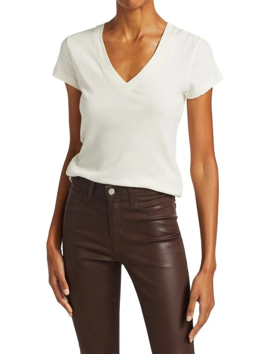 unnamed-file-125.jpg L'AGENCE Becca V-Neck Cotton Tee Chartreuse -Outlet L'AGENCE Store unnamed file 125