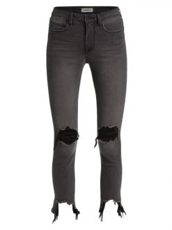 L'AGENCE High Line Distressed Skinny Jeans
