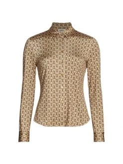 L'AGENCE Harmony Long Sleeve Blouse Tan 2 L'AGENCE Harmony Long Sleeve Blouse Tan -Outlet L'AGENCE Store unnamed file 1285