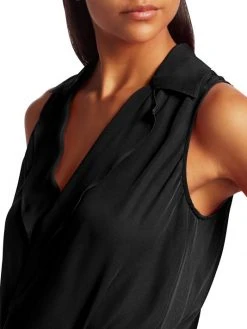 L'AGENCE Freja Draped Silk Blouse Black -Outlet L'AGENCE Store unnamed file 1299