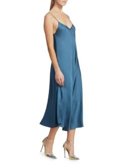 L'AGENCE Lorraine Slip Midi Dress Electric Blue -Outlet L'AGENCE Store unnamed file 1308