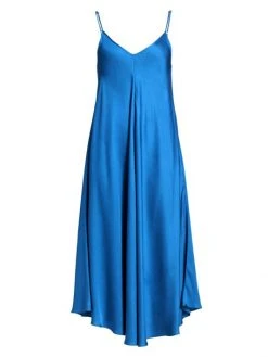 L'AGENCE Lorraine Slip Midi Dress Electric Blue -Outlet L'AGENCE Store unnamed file 1312