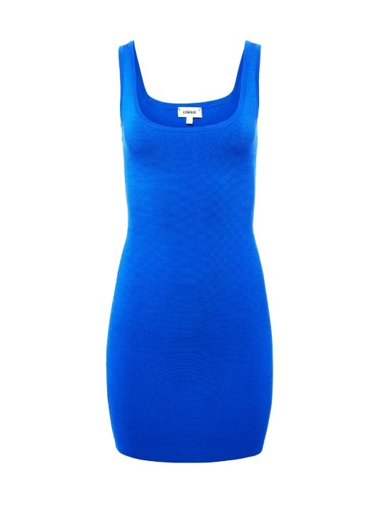 L'AGENCE Hannah Knit Mini Dress Pop Blue 3 L'AGENCE Hannah Knit Mini Dress Pop Blue - Image 3