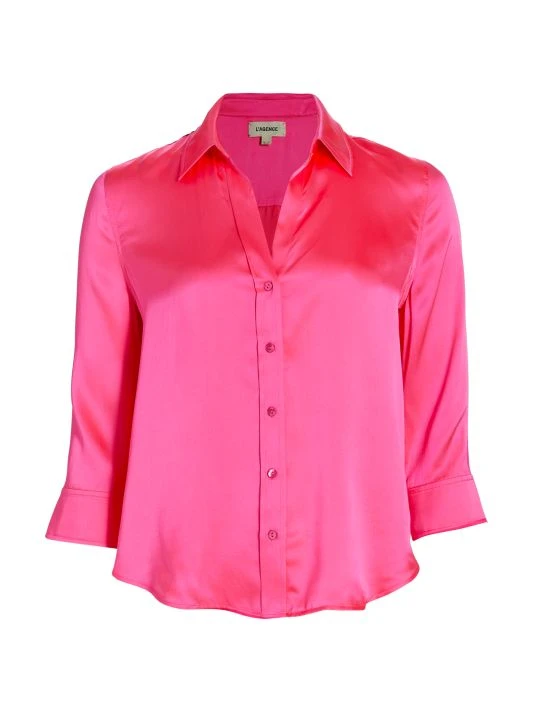 unnamed-file-1317.jpg L'AGENCE Dani Three-Quarter Sleeve Silk Blouse Petal -Outlet L'AGENCE Store unnamed file 1317