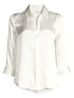 L'AGENCE Dani Three-Quarter Sleeve Silk Blouse Petal 5 L'AGENCE Dani Three-Quarter Sleeve Silk Blouse Petal -Outlet L'AGENCE Store unnamed file 1322