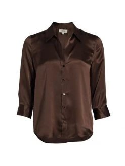 L'AGENCE Dani Three-Quarter Sleeve Silk Blouse Petal 8 L'AGENCE Dani Three-Quarter Sleeve Silk Blouse Petal -Outlet L'AGENCE Store unnamed file 1325