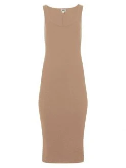 L'AGENCE Ivanna Sleeveless Midi-Dress Cappuccino -Outlet L'AGENCE Store unnamed file 1364