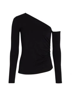 L'AGENCE Hattie One-Shoulder Top Black 2 L'AGENCE Hattie One-Shoulder Top Black -Outlet L'AGENCE Store unnamed file 1387