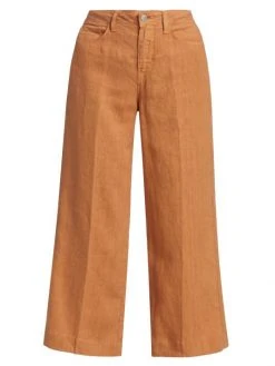 L'AGENCE Danica Wide-Leg Linen Pants