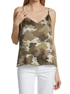 L'AGENCE Jane Camouflage Silk Camisole Top -Outlet L'AGENCE Store unnamed file 1422