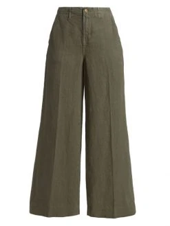 L'AGENCE Brie Linen Wide Leg Pants