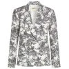 L'AGENCE Kenzie Floral Double-Breasted Blazer