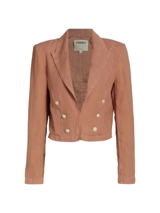 unnamed-file-145.jpg L'AGENCE Dolly Crop Linen Blazer Sand -Outlet L'AGENCE Store unnamed file 145