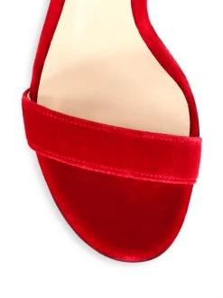 L'AGENCE Gisele Velvet High-Heel Sandals Red 3 L'AGENCE Gisele Velvet High-Heel Sandals Red -Outlet L'AGENCE Store unnamed file 1456