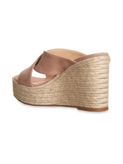 L'AGENCE Valetta Leather Espadrille Wedge Sandals Tan -Outlet L'AGENCE Store unnamed file 1462