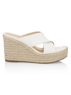 L'AGENCE Valetta Leather Espadrille Wedge Sandals Tan -Outlet L'AGENCE Store unnamed file 1468