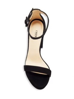 L'AGENCE Cecile Suede Ankle-Strap Sandals Black -Outlet L'AGENCE Store unnamed file 1478