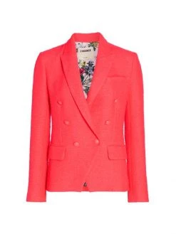 L'AGENCE Kenzie Double-Breasted Blazer