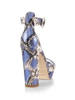 L'AGENCE Cecile II Snake-Embossed Sandals -Outlet L'AGENCE Store unnamed file 1503