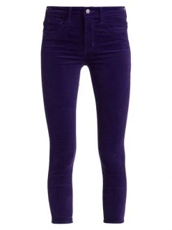 L'AGENCE Margot Velour Skinny Jeans