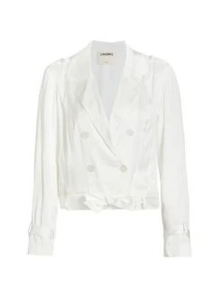 L'AGENCE Onyx Satin Jacket