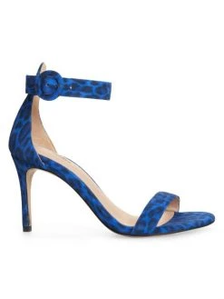 L'AGENCE Gisele II Leopard Velvet Sandals
