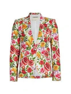 L'AGENCE Chamberlain Floral Blazer