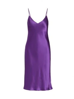L'AGENCE Jodie Silk Slip Dress Acai -Outlet L'AGENCE Store unnamed file 173