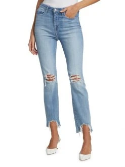 L'AGENCE Distressed High-Rise Ankle-Crop Skinny Jeans 2 L'AGENCE Distressed High-Rise Ankle-Crop Skinny Jeans -Outlet L'AGENCE Store unnamed file 1739