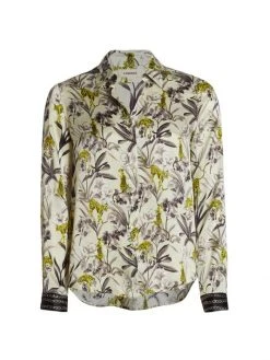 L'AGENCE Tyler Floral Silk Blouse