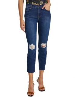 L'AGENCE Sada High-Rise Distressed Stretch Crop Jeans -Outlet L'AGENCE Store unnamed file 1807