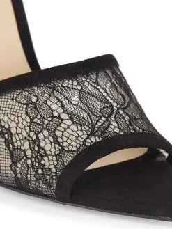 L'AGENCE Corinne Lace & Suede Sandals Beige -Outlet L'AGENCE Store unnamed file 184