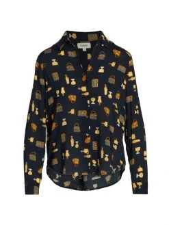 L'AGENCE Holly Button-Front Shirt