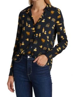 L'AGENCE Holly Button-Front Shirt 2 L'AGENCE Holly Button-Front Shirt -Outlet L'AGENCE Store unnamed file 1858