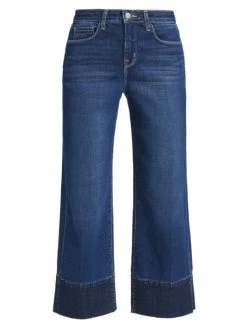 L'AGENCE Whitney High-Waisted Wide-Leg Cropped Jeans