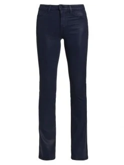 L'AGENCE Selma Mid-Rise Stretch Coated Boot-Cut Jeans