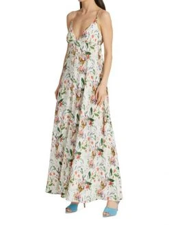 L'AGENCE Stefani Button-Front Maxi Dress -Outlet L'AGENCE Store unnamed file 190