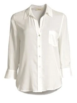 L'AGENCE Ryan Three-Quarter Sleeve Blouse Midnight