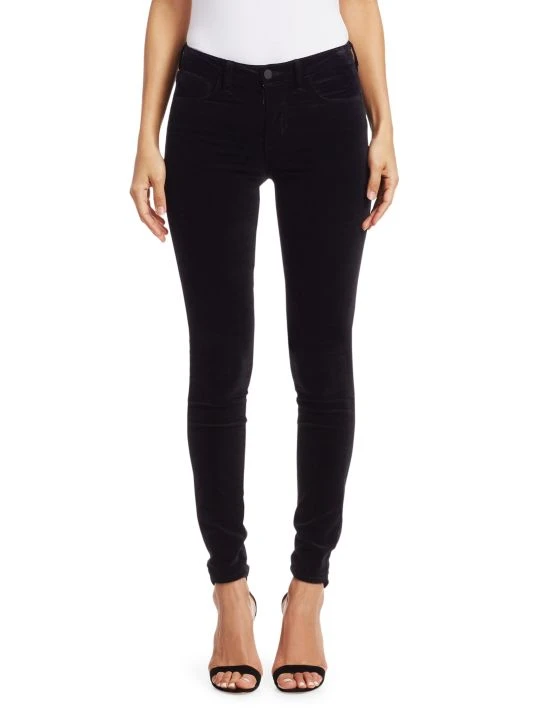 L'AGENCE Marguerite High-Rise Velvet Skinny Jeans 3 L'AGENCE Marguerite High-Rise Velvet Skinny Jeans - Image 3