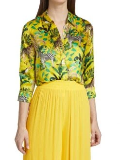 L'AGENCE Dani Three-Quarter Sleeve Silk Blouse 2 L'AGENCE Dani Three-Quarter Sleeve Silk Blouse -Outlet L'AGENCE Store unnamed file 196