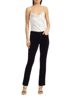 L'AGENCE Oriana High-Rise Velvet Straight-Leg Jeans -Outlet L'AGENCE Store unnamed file 1961