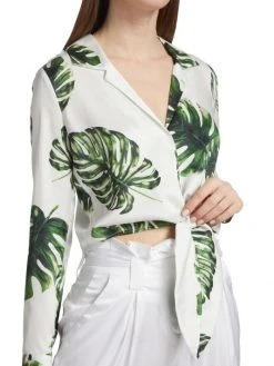 L'AGENCE Annie Leaf-Print Tie Blouse 5 L'AGENCE Annie Leaf-Print Tie Blouse -Outlet L'AGENCE Store unnamed file 206