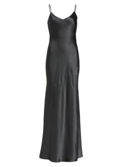 L'AGENCE Serita Silk Slip Dress Auburn -Outlet L'AGENCE Store unnamed file 22