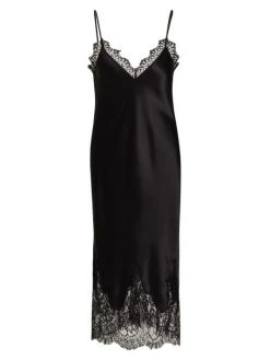 L'AGENCE Jodie Silk & Lace Slip Dress